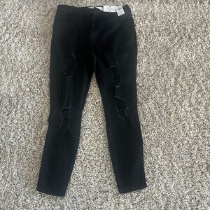 Hollister Distressed Black Skinny Jeans